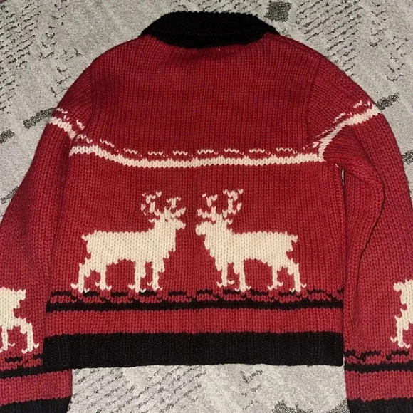 Vintage Limited America Hand Knit Wool Sweater Y2K Deer size M - Picture 6 of 6